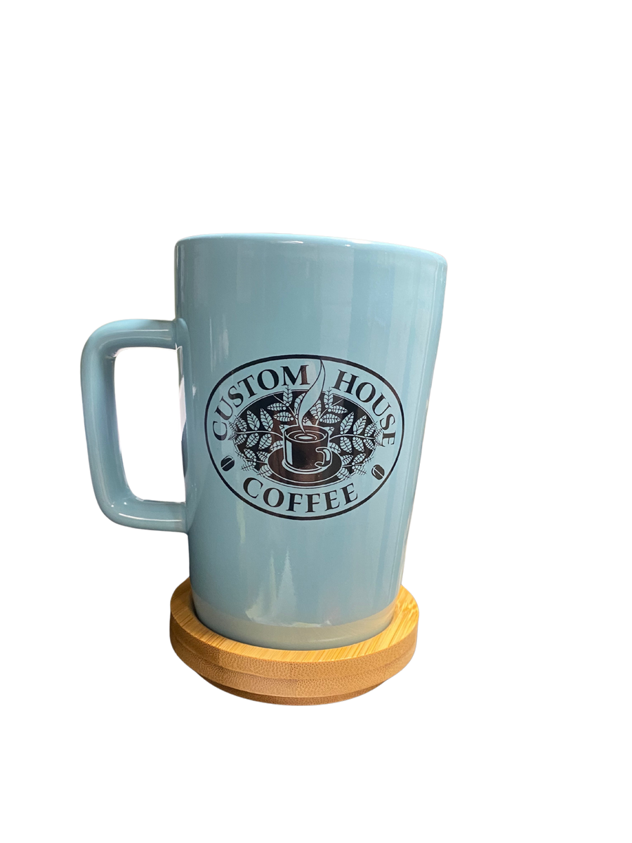 Coffee mug with Lid/ Coaster  Custom House Coffee